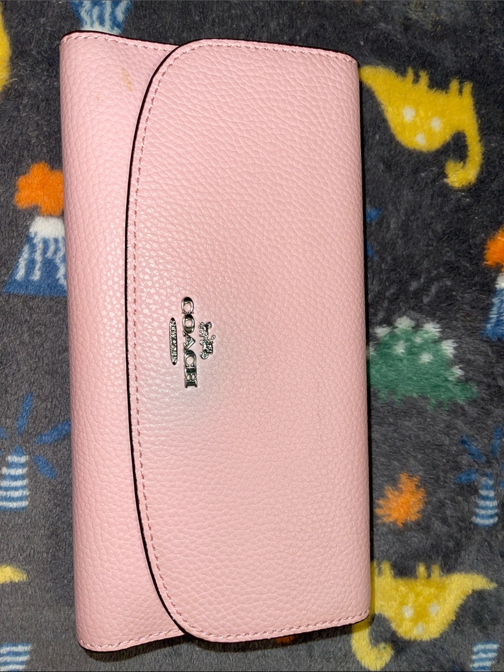 Light Pink Coach Trifold Checkbook Wallet